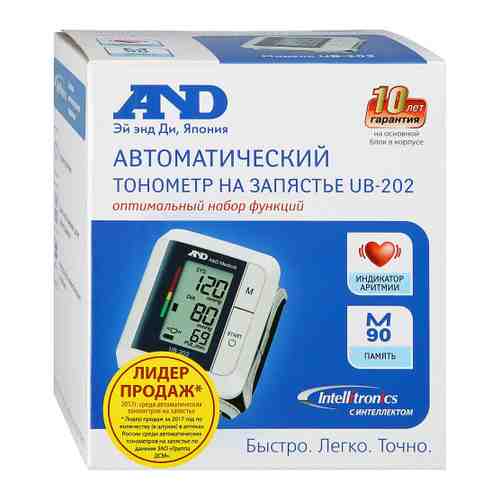 A&D UB-202 Тонометр автоматический для измерения давления на запястье с манжетой 13.5-21.5 см арт. 3318586