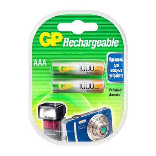 Аккумулятор GP Batteries ААА (HR03) 1000 мАч (2 штуки) арт. 3447169