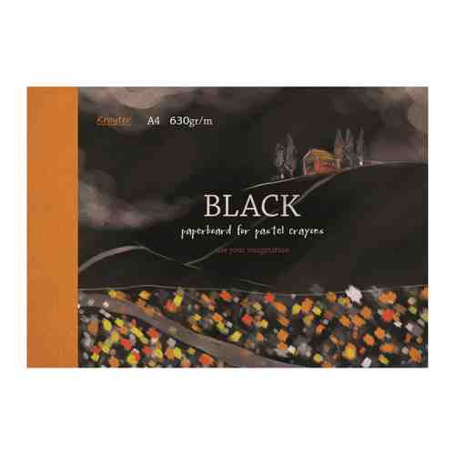 Альбом для рисования пастелью Kroyter черный А4 10 листов арт. 3505776