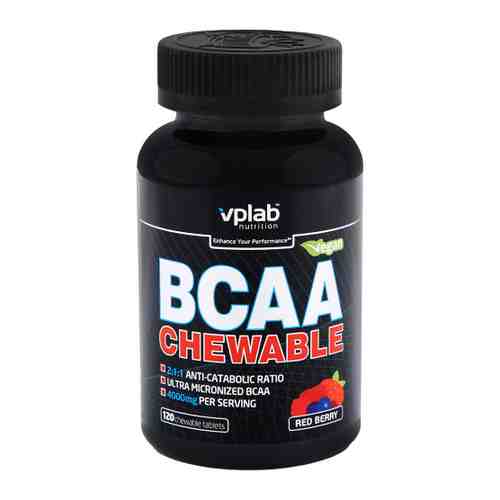 Аминокислоты VpLab BCAA Chewable красные ягоды (120 жевательных таблеток) арт. 3414700