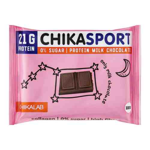 Шоколад Chikalab протеиновый молочный 100 г арт. 3448943