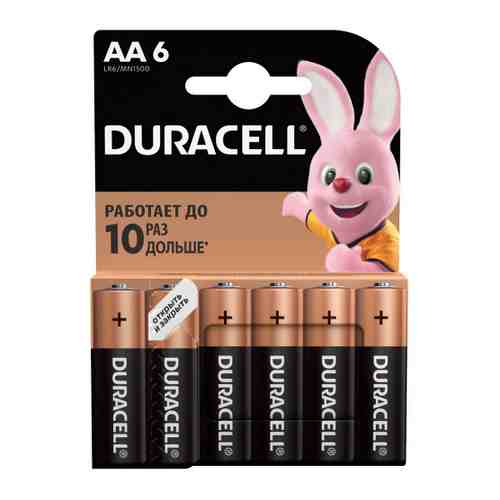 Батарейка Duracell Basic АА LR6 алкалиновая (6 штук) арт. 3271222