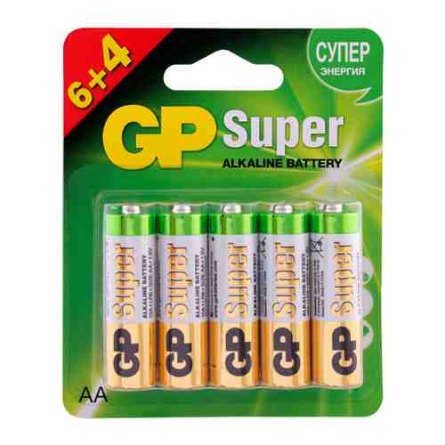 Батарейка GP Batteries 15A6/4 АА алкалиновая (10 штук) арт. 3460442