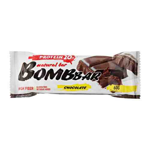 Батончик Bombbar протеиновый неглазированный Двойной шоколад 60 г арт. 3449003
