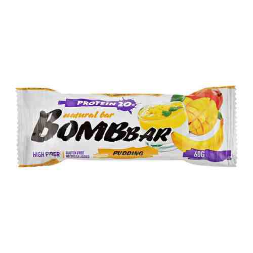 Батончик Bombbar протеиновый неглазированный Пудинг с ароматом манго и банана 60 г арт. 3449006