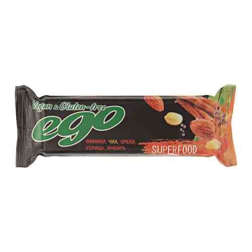 Батончик Ego фруктово-ореховый Superfood Чиа 45 г арт. 3446146