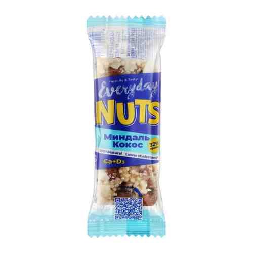 Батончик Everyday Nuts ореховый Миндаль Кокос 40 г арт. 3517494