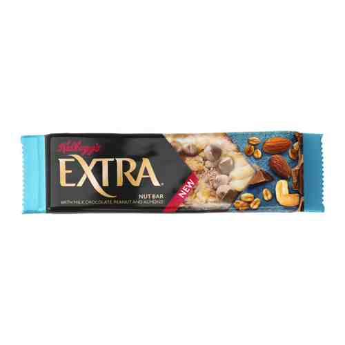 Батончик Kellogg's Extra ореховый с молочным шоколадом арахисом и миндалем 32 г арт. 3420879