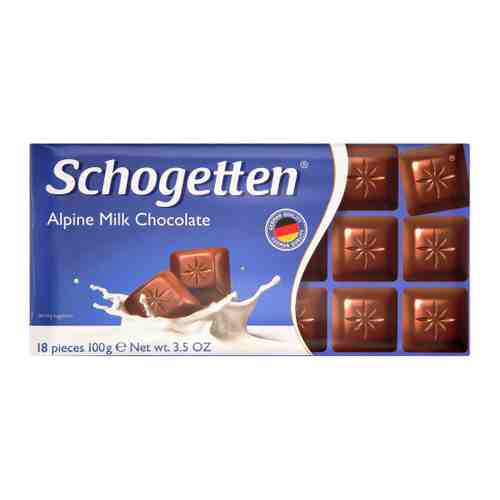 Шоколад Schogetten молочный Альпийский 100 г арт. 3398515