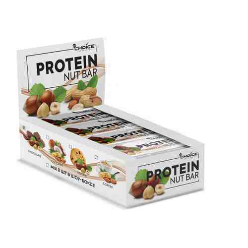 Батончик MyChoice Nutrition Protein Nut Bar протеиновый Шоколад 20 штук по 40 г арт. 3444324