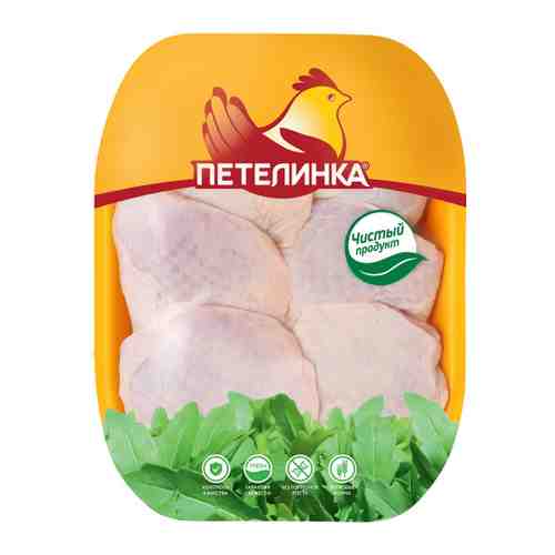 Бедро цыпленка-бройлера Петелинка с кожей охлажденное 0.8-1.2 кг арт. 2015571