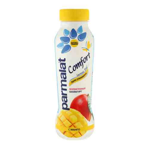 Биойогурт Parmalat Comfort питьевой безлактозный манго 290 г арт. 3402923