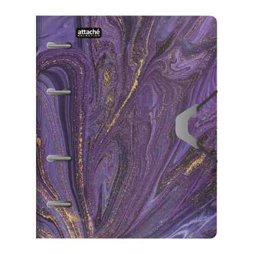 Бизнес-тетрадь Attache Selection Fluid фиолетовая в клетку A5 120 листов 185x218 мм арт. 3508576