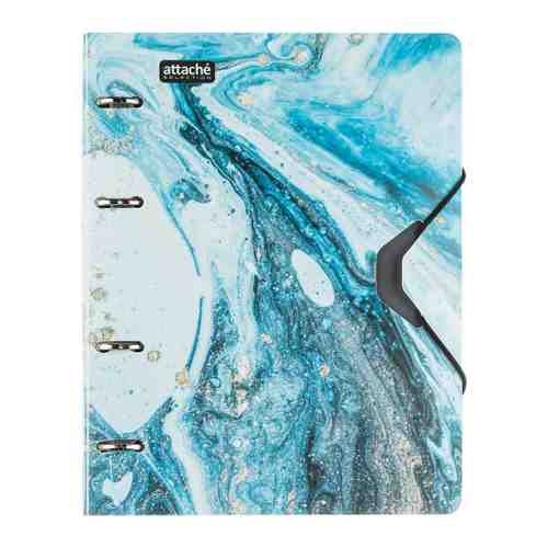 Бизнес-тетрадь Attache Selection Fluid серо-голубая в клетку A5 120 листов 185x218 мм арт. 3508583