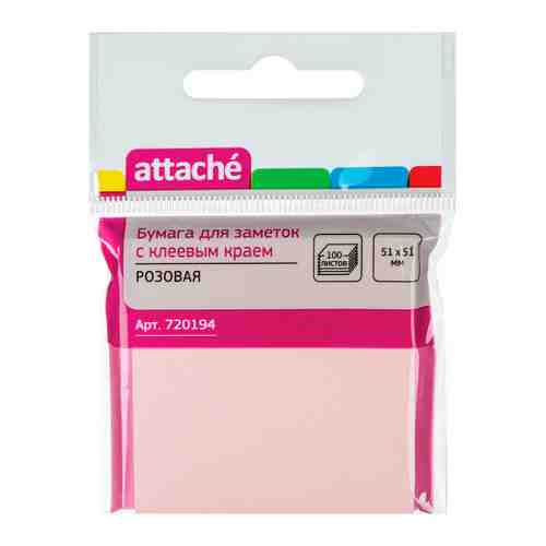 Блок для записей Attache пастельные розовые 51х51 мм 100 листов арт. 3429930