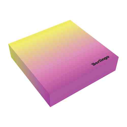 Блок для записей Berlingo Radiance декоративный проклеенный розовый/желтый 200 листов 85х85 мм арт. 3455289