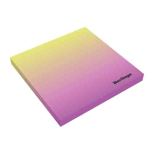 Блок для записей Berlingo Ultra Sticky Radiance самоклеящийся желтая/розовая 50 листов 75х75 мм арт. 3455352