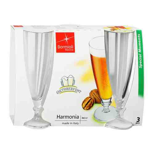 Бокал для пива Bormioli Rocco Harmonia Beer 390 мл 3 штуки арт. 3371077
