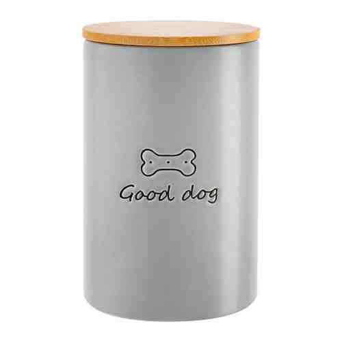 Бокс для хранения корма КерамикАрт Good Dog керамический серый для собак 850 мл арт. 3474783