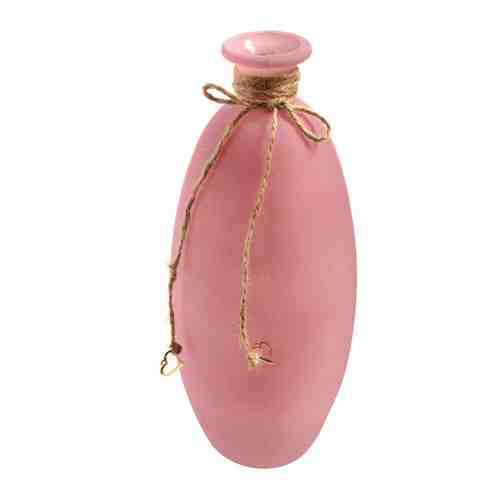 Бутылка декоративная Интерьерное стекло Лилиана большая розовая 22 см арт. 3444815