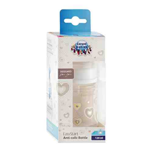 Бутылочка для кормления Canpol babies EasyStart с широким горлышком антиколиковая от 0 месяцев белая 120 мл арт. 3425764