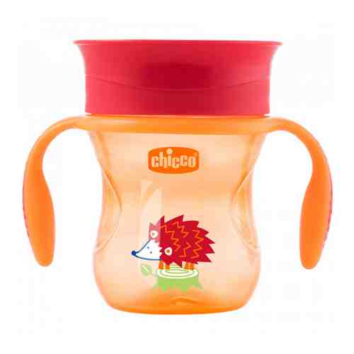 Чашка-поильник детская Chicco Perfect Cup Ежик с носиком 360 от 12 месяцев красная 200 мл арт. 3356480