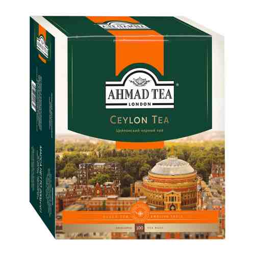 Чай Ahmad Tea Ceylon Tea черный листовой 100 пакетиков по 2 г арт. 3039591