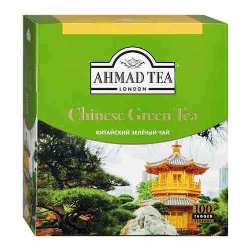 Чай Ahmad Tea Chinese Green Tea зеленый листовой 100 пакетиков по 1.8 г арт. 3341310