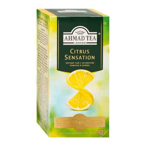 Чай Ahmad Tea Citrus Sensation черный мелкий с лимоном и лаймом 25 пакетиков по 1.8 г арт. 3341313