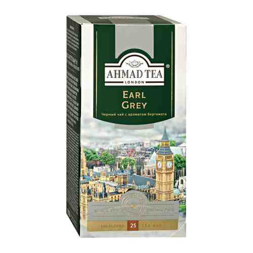Чай Ahmad Tea Earl Grey черный листовой 25 пакетиков по 2 г арт. 3038744