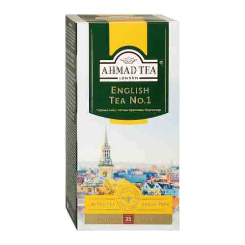 Чай Ahmad Tea English №1 черный листовой с ароматом бергамота 25 пакетиков по 2 г арт. 3038745