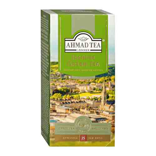 Чай Ahmad Tea Jasmine Green Tea зеленый листовой с жасмином 25 пакетиков по 2 г арт. 3349653