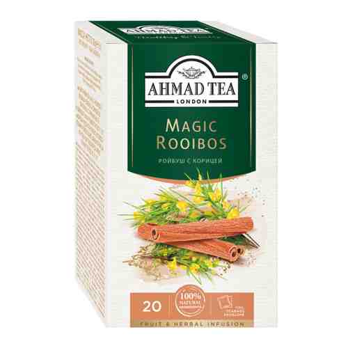 Чай Ahmad Tea Magic Rooibos травяной ройбуш с корицей 20 пакетиков по 1.5 г арт. 3040277