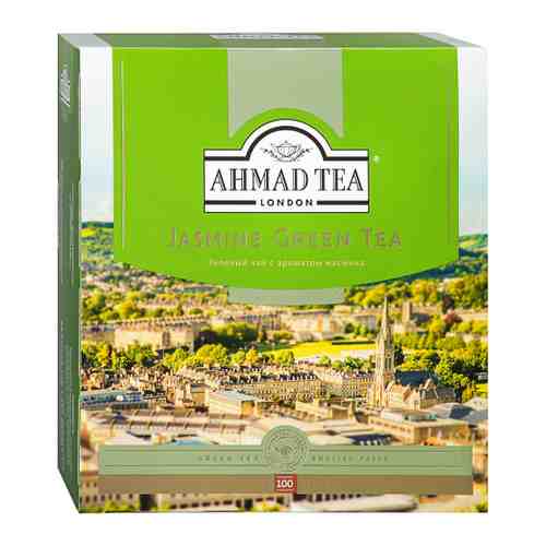 Чай Ahmad Tea Tea зеленый листовой с жасмином 100 пакетиков по 2 г арт. 3039412