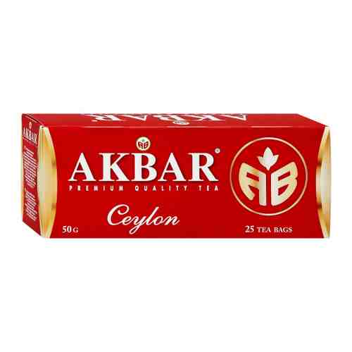 Чай Akbar Ceylon черный 25 пакетиков по 2 г арт. 3453614