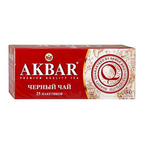 Чай Akbar Классическая серия черный мелкий 25 пакетиков по 2 г арт. 3375022