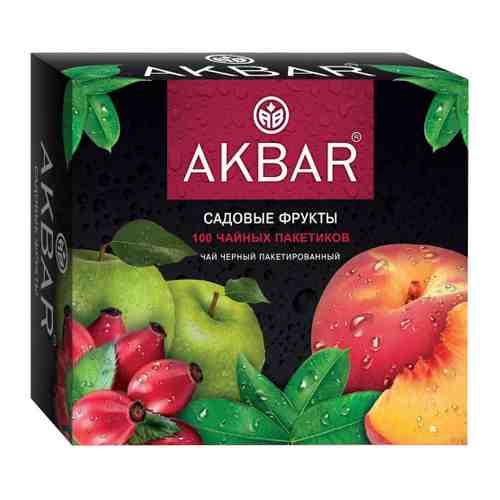 Чай Akbar Садовые фрукты черный 100 пакетиков по 1.5 г арт. 3445436