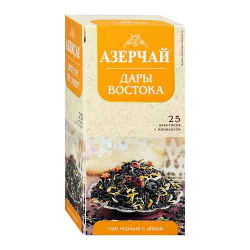 Чай Азерчай Дары востока черный байховый с айвой 25 пакетиков по 1.8 г арт. 3471795