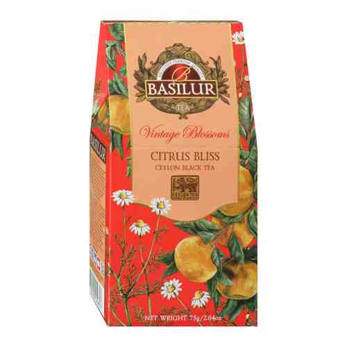 Чай Basilur Винтажные цветы Цитрусовое наслаждение черный 75 г арт. 3515699