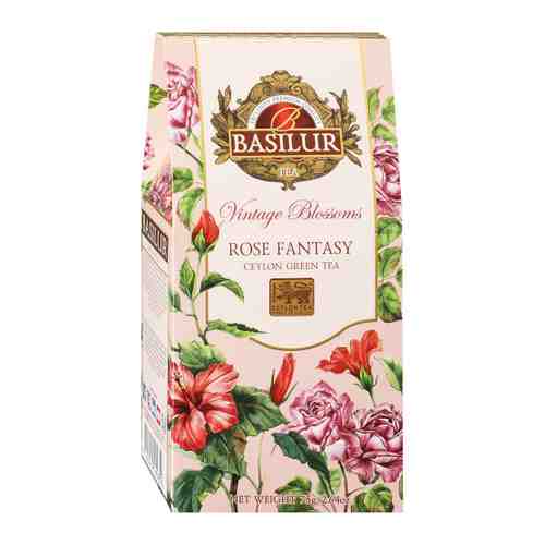 Чай Basilur Винтажные цветы Розовая фантазия зеленый 75 г арт. 3515700