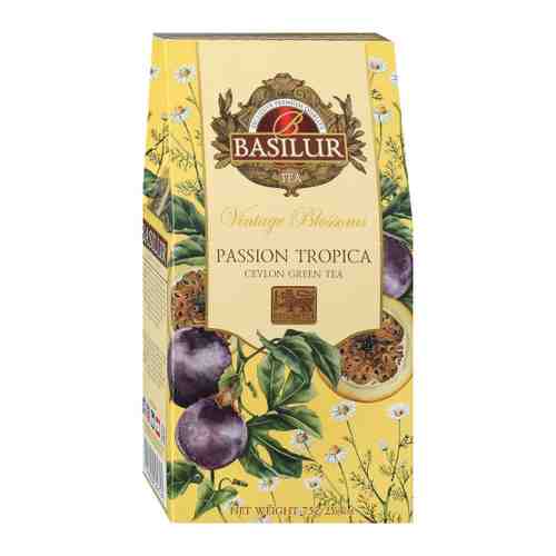 Чай Basilur Винтажные цветы Тропическая страсть зеленый 75 г арт. 3515698