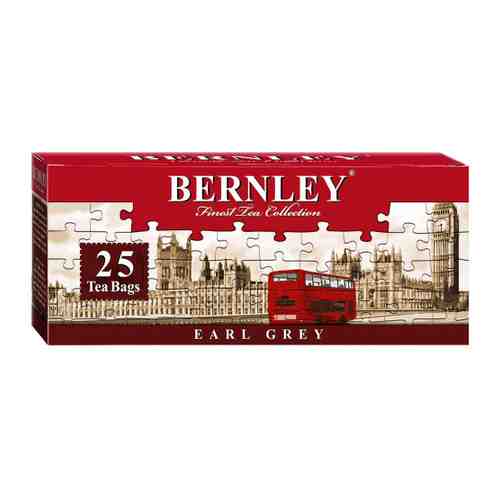 Чай Bernley Earl Grey черный с ароматом бергамота 25 пакетиков по 1.5 г арт. 3412887