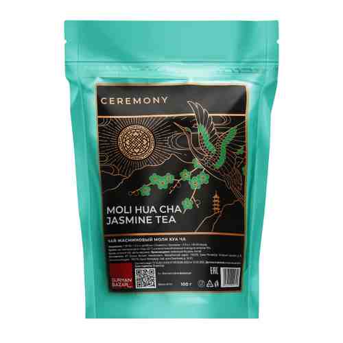 Чай Ceremony Моли Хуа Ча зеленый с жасмином крупнолистовой рассыпной 100 г арт. 3510528