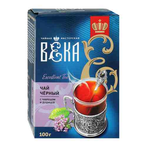 Чай Чайная мастерская ВЕКА черный с чабрецом и душицей 100 г арт. 3503258