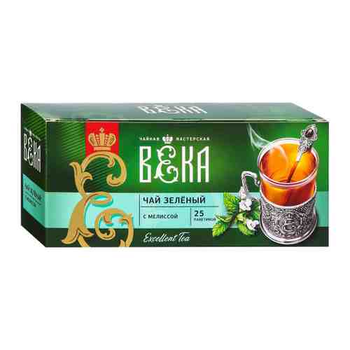 Чай Чайная мастерская ВЕКА зеленый с мелиссой 25 пакетиков по 1.7 г арт. 3503265
