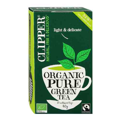 Чай Clipper Pure Green Tea зеленый Organic 20 пакетиков по 2 г арт. 3398431