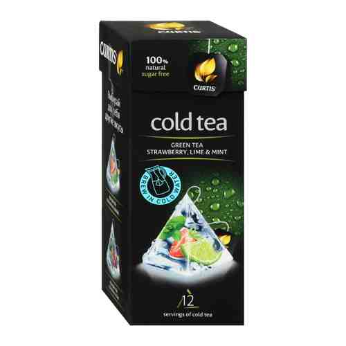 Чай Curtis Cold tea зеленый чай клубника лайм мята 12 пирамидок по 1.7 г арт. 3481229