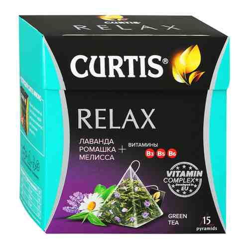 Чай Curtis Relax зеленый средний лист 15 пирамидок по 1.7 г арт. 3481226