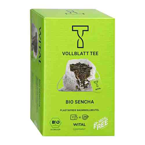 Чай Фан Дистрибьюшн зеленый Organic Wital Сенча 17 пакетиков по 2.5 г арт. 3515216
