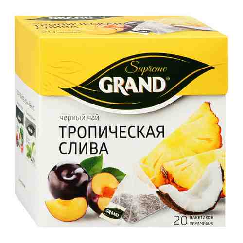 Чай Grand Тропическая слива черный 20 пирамидок по 1.8 г арт. 3453569